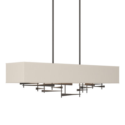 Luminaire suspendu rectangulaire à 4 lumières pour îlot de cuisine Cavaletti