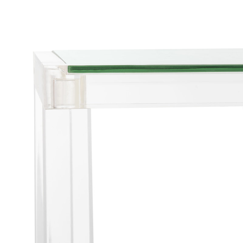 Brockham 52'' Glass Top Console Table, Clear