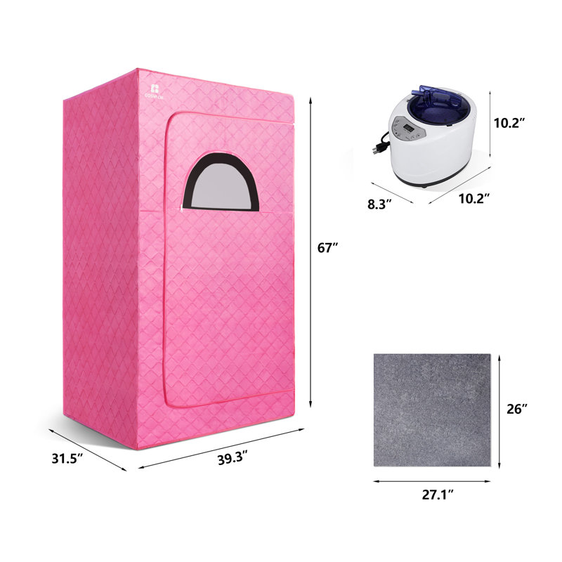 Cosvalve Sauna with Remote Control, Pink