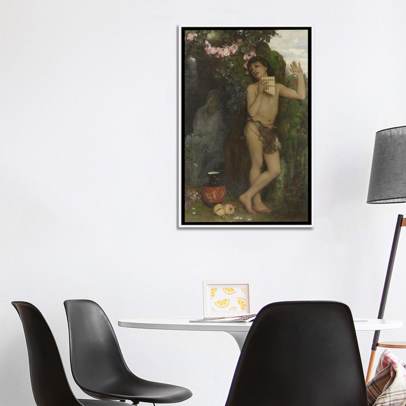 La compliment du berger - ABQ34, H 40 po x l 26 po, Impression sur toile flottante sans passe-partout, Blanc