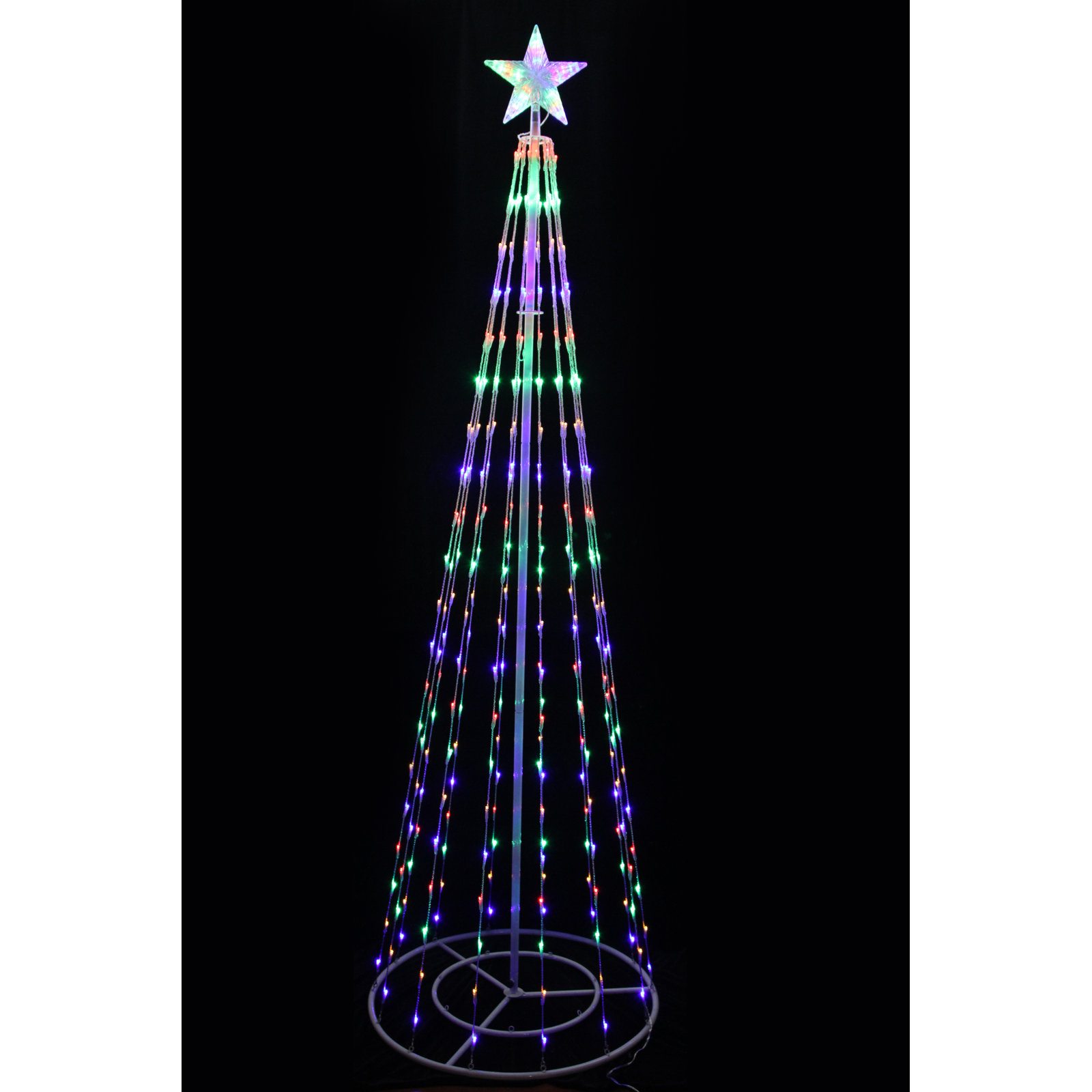 Christmas Tree Lighted Display, 86" H x 28" W x 28" D