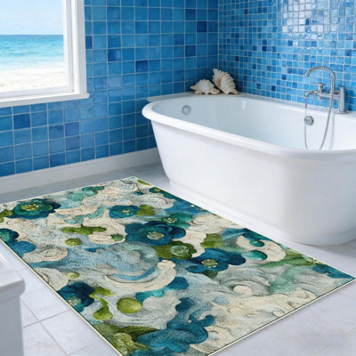 Floral Pattern Area Rug, Soft And Lightweight, Suitable For All Seasons, Easy To Maintain And Easy To Clean, Machine Washable Carpet Floor Mat, Suitable For Living Room, Bedroom, Dining Room, Hallway, Balcony, Room Decor, Home Decor, Outdoor Decor