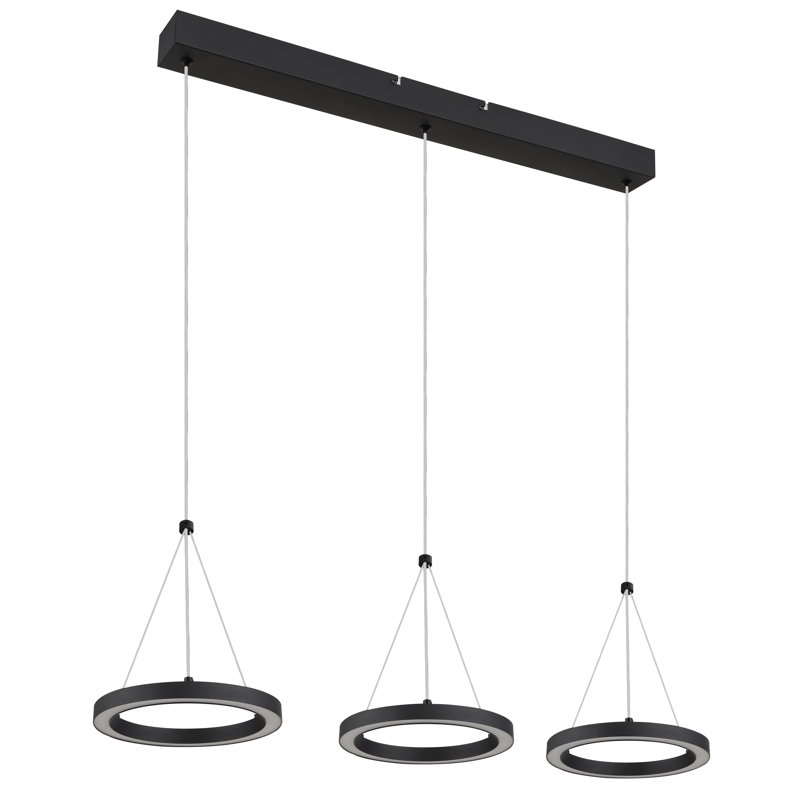 1 - Light Matte Black LED Pendant