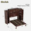 Lit escamotable multifonctionnel pliable avec deux armoires et tablettes de rangement-1322045618-1322045621