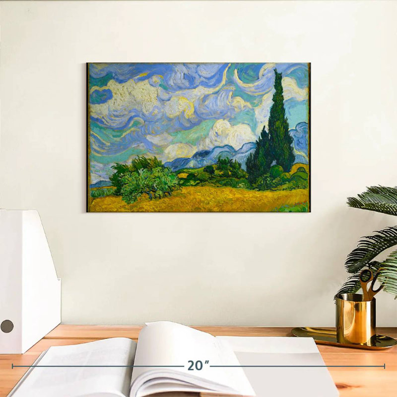 Alvord Wheat Field With Cypresses, 8" H x 12" W
