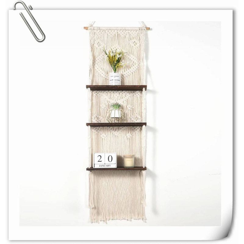 Tablette flottante en bois 3 pièces Rockton, Noir