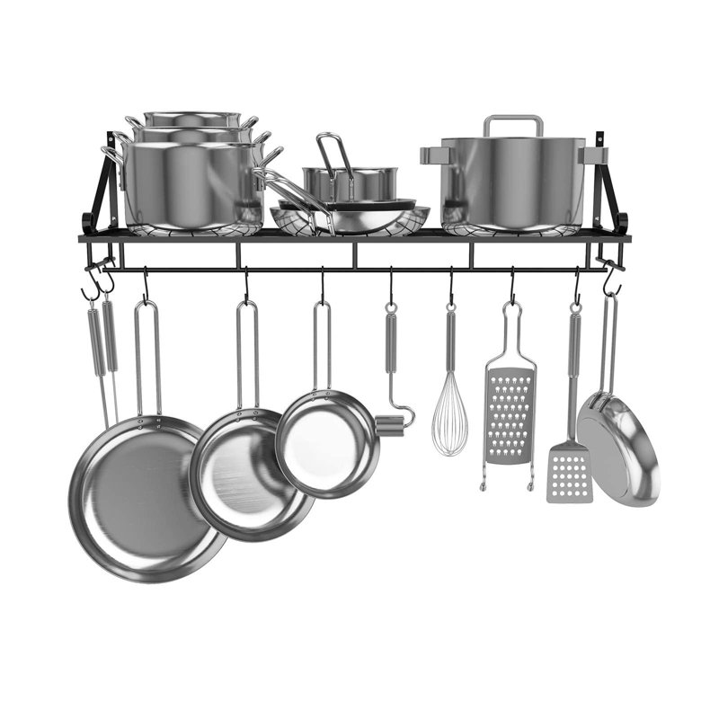 Metal Rectangle Wall Mounted Pot Rack