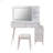 Modern Makeup Vanity Desk With LED Lights & Mirror, 4 Drawer Dressing Table Set With Stool, 3 Colors Dimmable Brightness, Space-Saving For Bedroom,-1049718138