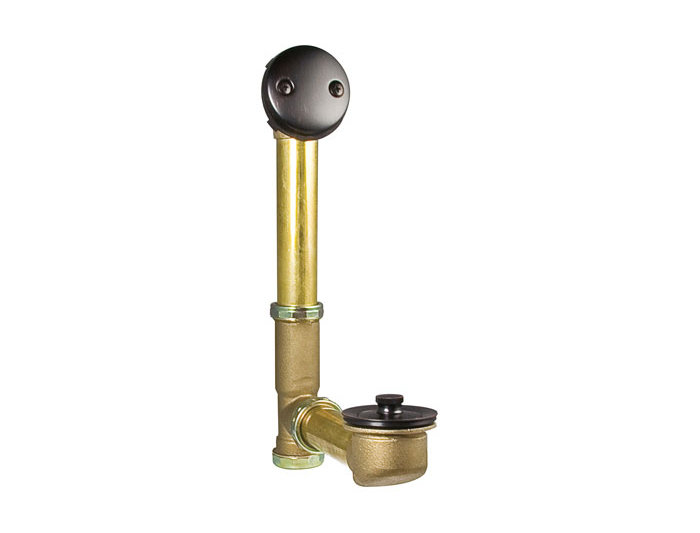 Drain de baignoire Turnstop, Bronze toscan