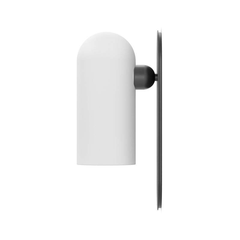 Odyssey Solid Brass Armed Sconce, Black Gunmetal, 12" H x 4.25" W x 5.5" D, Opal White