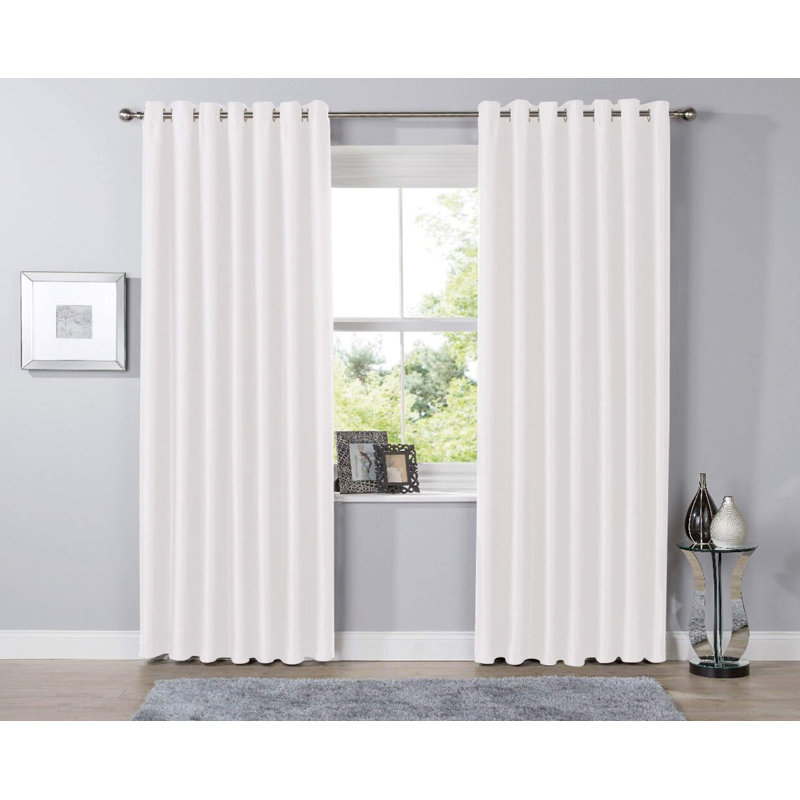 Blackout Curtain Panel Pair, Orange, 183cm Width x 117cm Drop