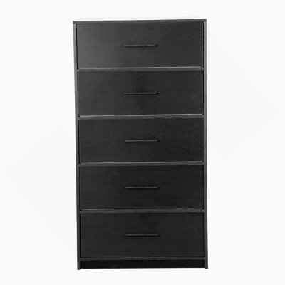 Commode 5 tiroirs avec tiroirs en tissu