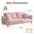 87" Modern Flared Arm Textured Linen Sofa-1080210028