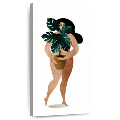 Nu avec plante
