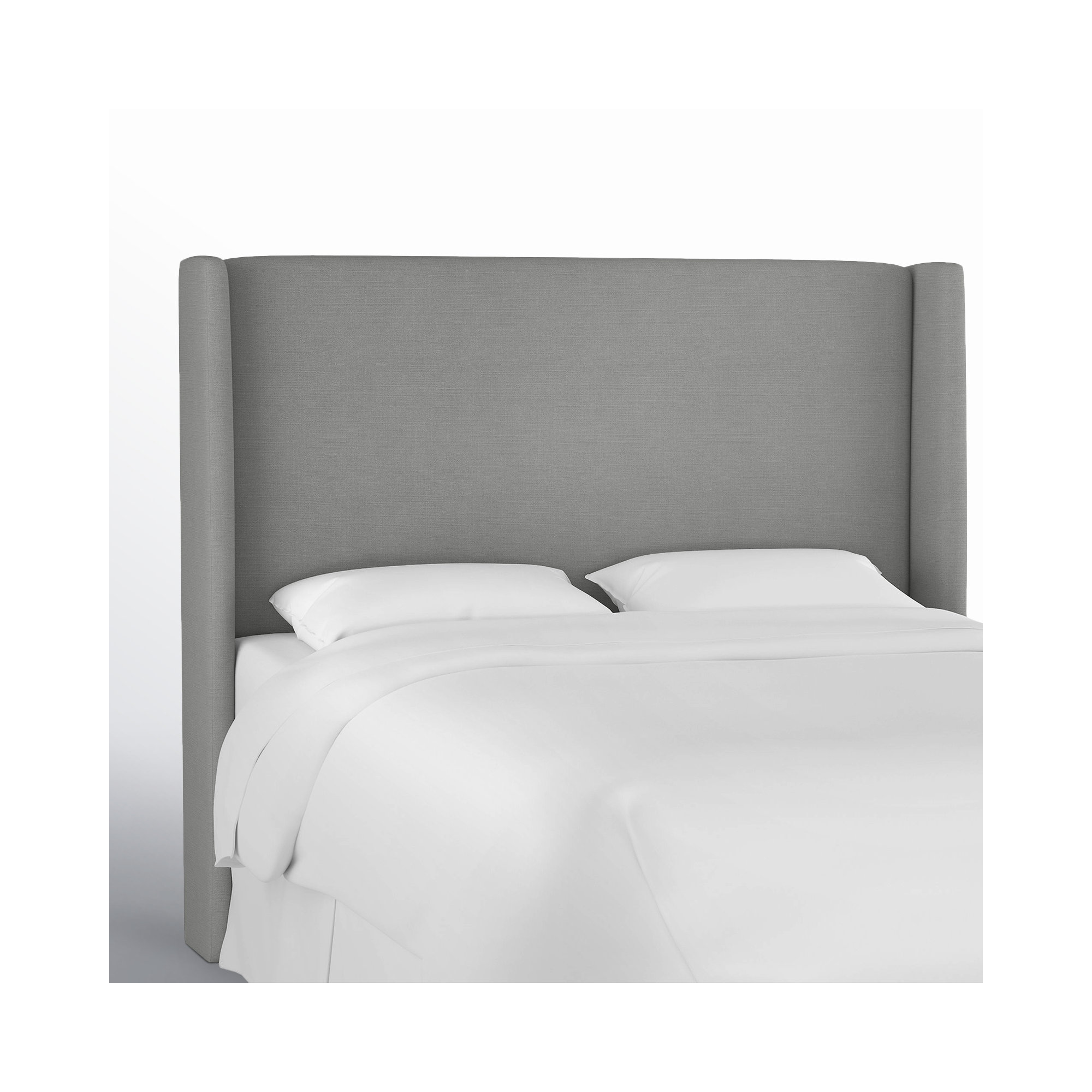 Bellfield Upholstered Headboard, Classic Grey Linen, Twin