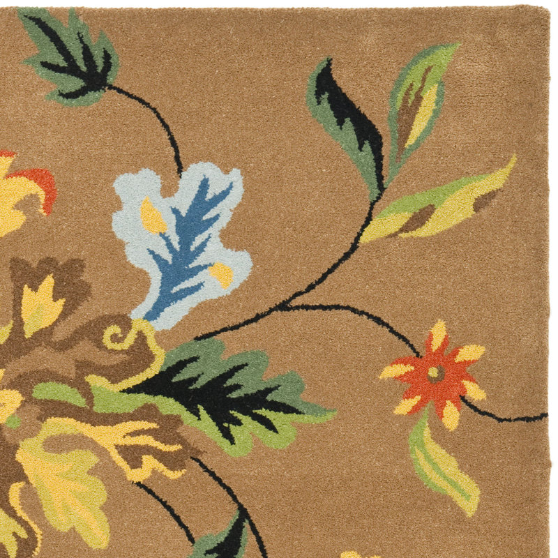 Soho Hand Tufted Wool And Viscose Floral Rug, Runner 2'6" x 6'