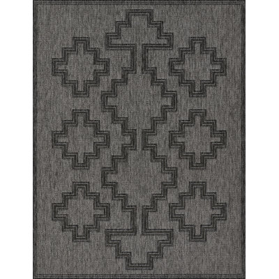 Tapis intérieur / extérieur gris anthracite Ava