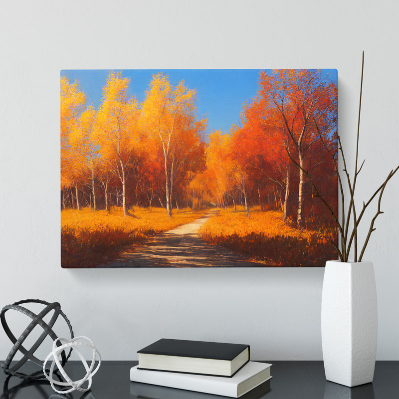 Blooming Autumn Forest - Wrapped Canvas, 40cm H x 60cm W x 3cm D