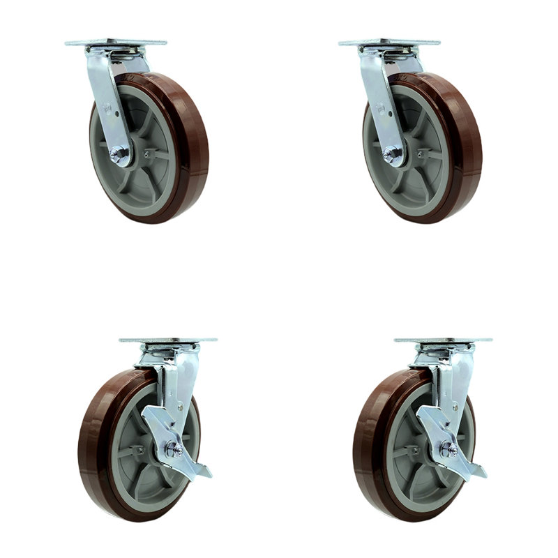 4 Piece Polyurethane Caster Set