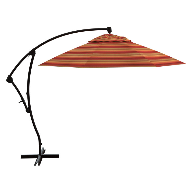 Parasol en porte-à-faux octogonal 9 pi Jiles, Coucher de soleil Astoria Sunbrella®