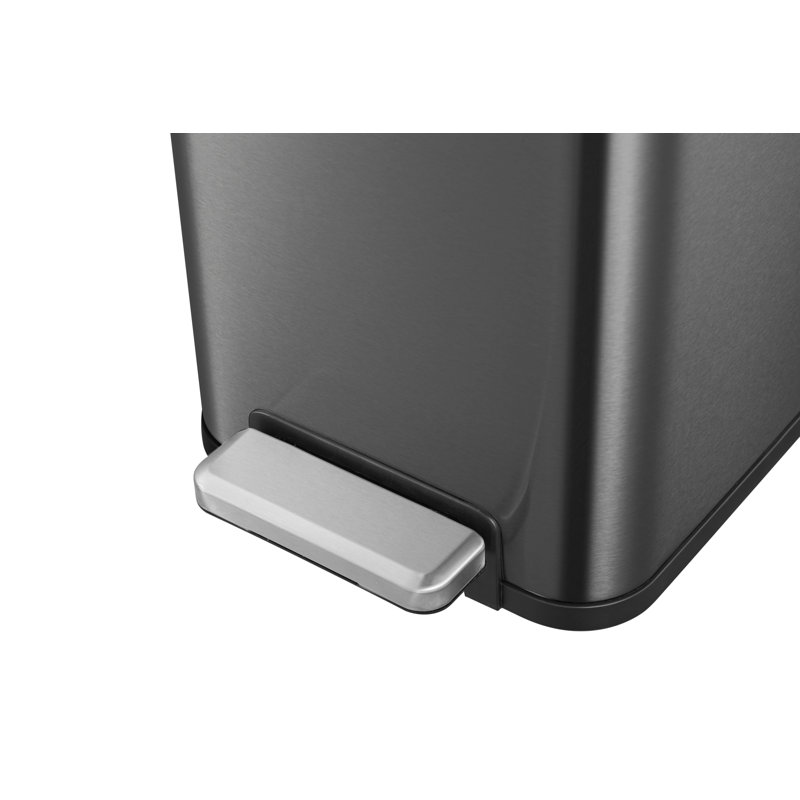 X Cube Kitchen Step-On Rubbish Bin, 165.60cm H x 109.72cm W x 84.83cm D, Matte Titanium Grey, 45