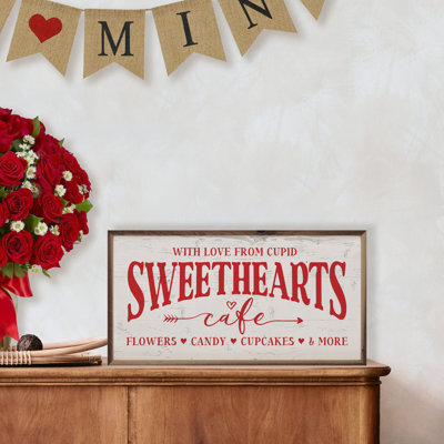 Sweethearts Cafe With Love From Cupid White