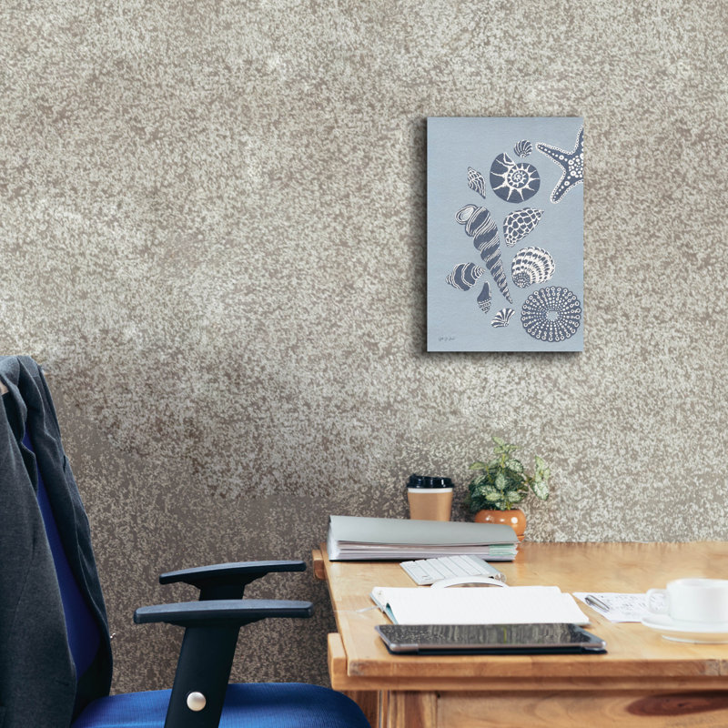 "Epic Graffiti" Coastal Shells 1 "par Yvette St. Amant, art mural sur toile, H 18 po x l 12 po x P 0,75 po