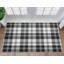 Tapis noir à tissage plat Kehr-88979001