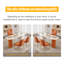 Bureau en bois manufacturé courbé orange avec 3 tiroirs-287048723-287048722