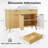 47'' Dresser For Bedroom 2 Drawers & 3 Doors, Tall Chest Of Drawers, Boho Dresser TV Stand, Wide Organizer For Bedroom, Living Room-103555305