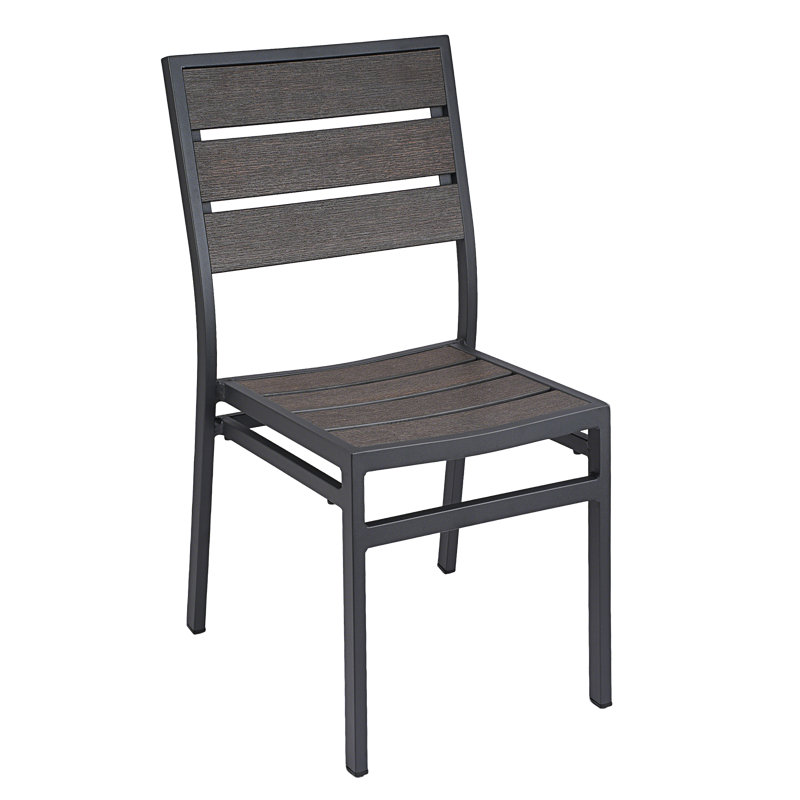 Chaise d'appoint de salle à manger en aluminium H & D Barnwood