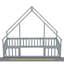 Lit simple en bois en forme de maison avec clôture, garde-corps, gris-905355588-905355586