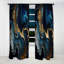 Abstract Geode Marble Blue III - Rideau de marbre abstrait - Rideau de marbre occultant - 1 panneaux-107536871