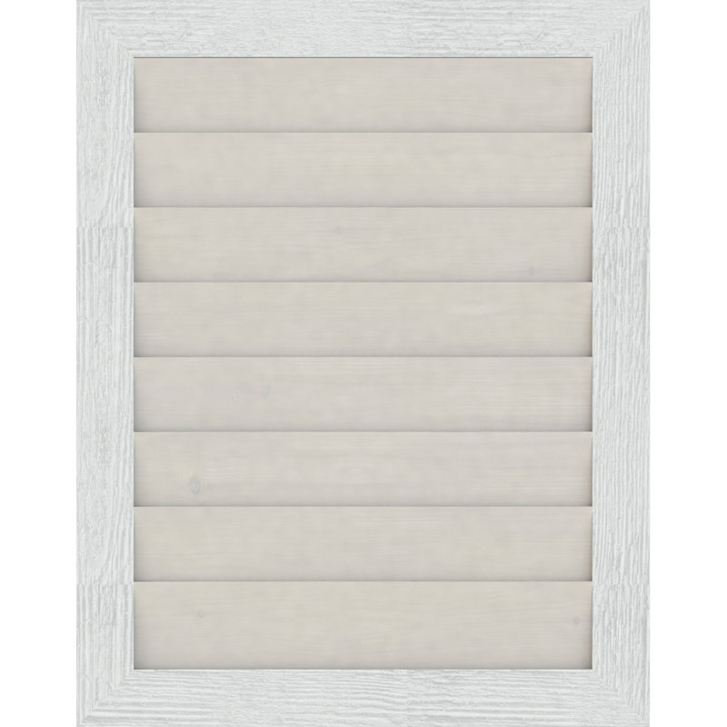 Évent vertical vertical en bois non fonctionnel avec cadre décoratif, Cèdre rouge de l'Ouest apprêté (sciage brut)