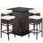Wicker Bar Set with Stools