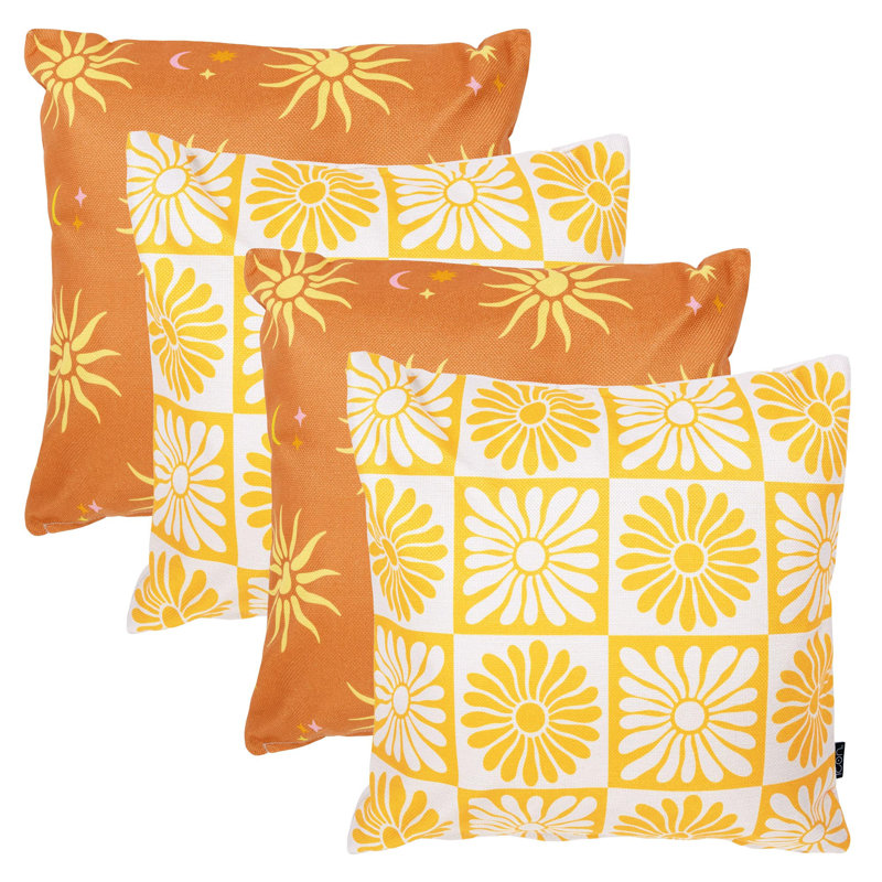 Indoor / Outdoor Abstract Multi Square Cushion