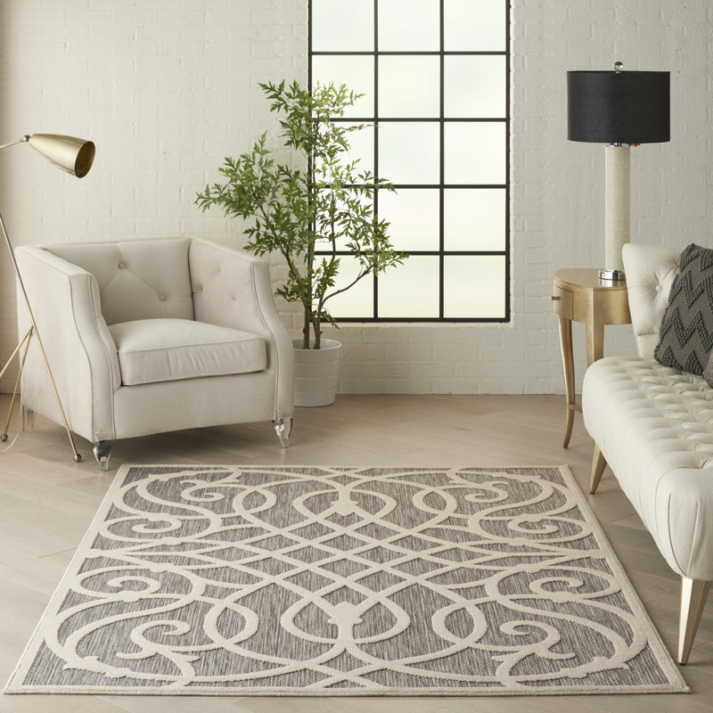 Tapis gris Therese, Rectangle 5 pi 3 po x 7 pi 3 po