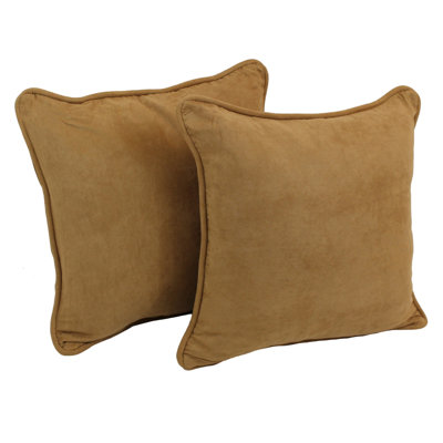 Solid Colour Microsuede Reversible Throw Pillow