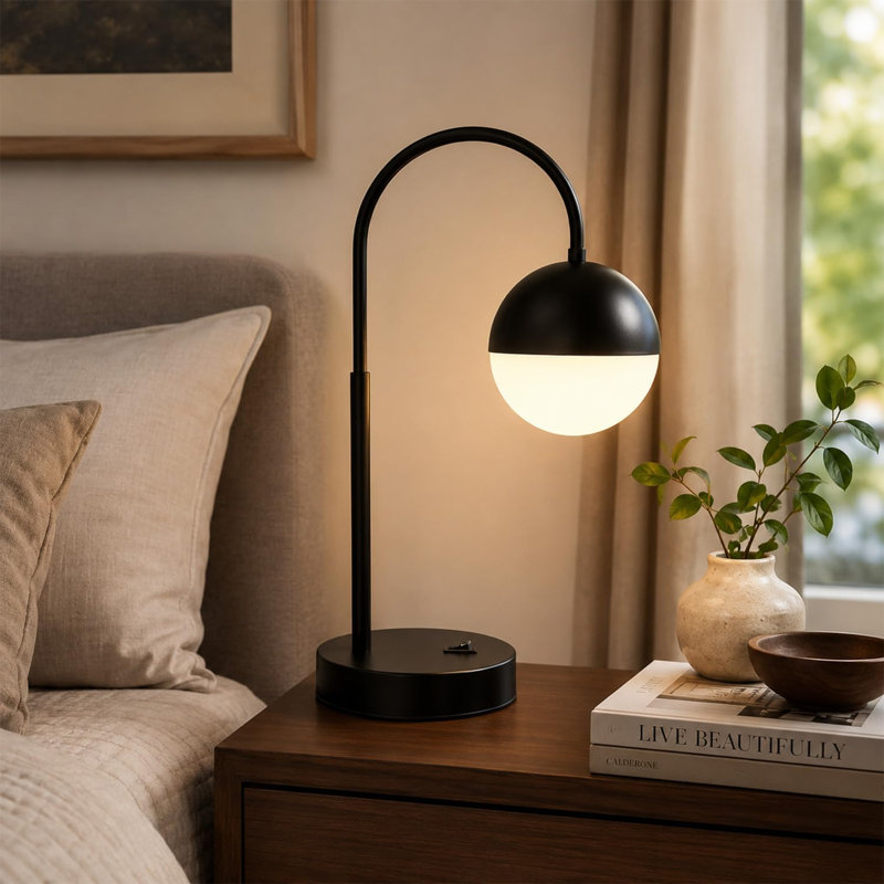 26" Black Arc Table Lamp E26 60W (Bulb Not Included)