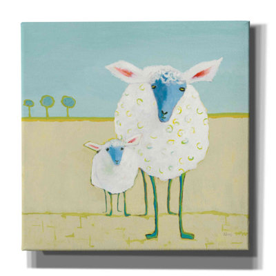 Colorful Sheep " Sheep " by Phyllis Adams Painting Print