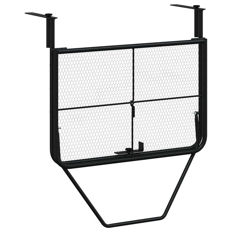 Table de balcon d'extérieur pliable en acier noir