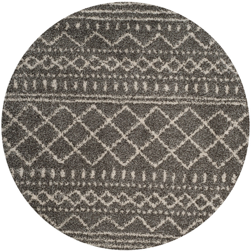Samara Geometric Area Rug, Round 201 cm