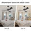 52-inch 3 Abs Blades Indoor Ceiling Fan With Led Light Belt And Remote-198419989