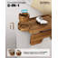 Plateau porte-gobelet pour canapé et plateau pour accoudoirs de canapé - Grande table d'appoint à pince en bois d'acacia 2-en-1