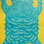 Yellow Contemporary Tiger Wool Rug - 4'1" x 6'3"