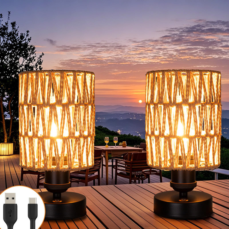 Rechargeable Outdoor Table Lamps, Battery Operated Wireless Table Lamp