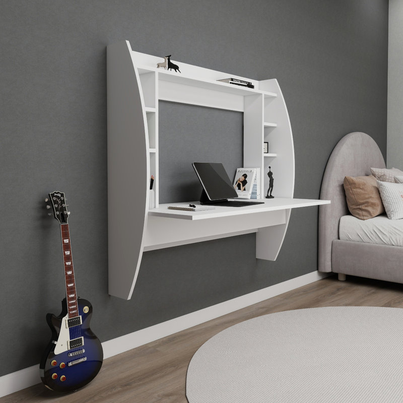 Floating Desk Rectangular Aidy, White