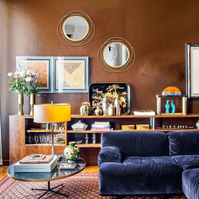 Golden Circular Mirror