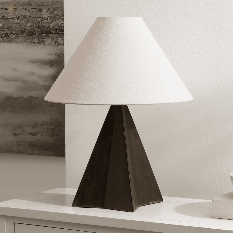 Renzo 21.5" Table Lamp, Antique Black