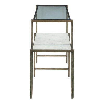 Sonoma 50" Nesting Console Table with Marble and Glass